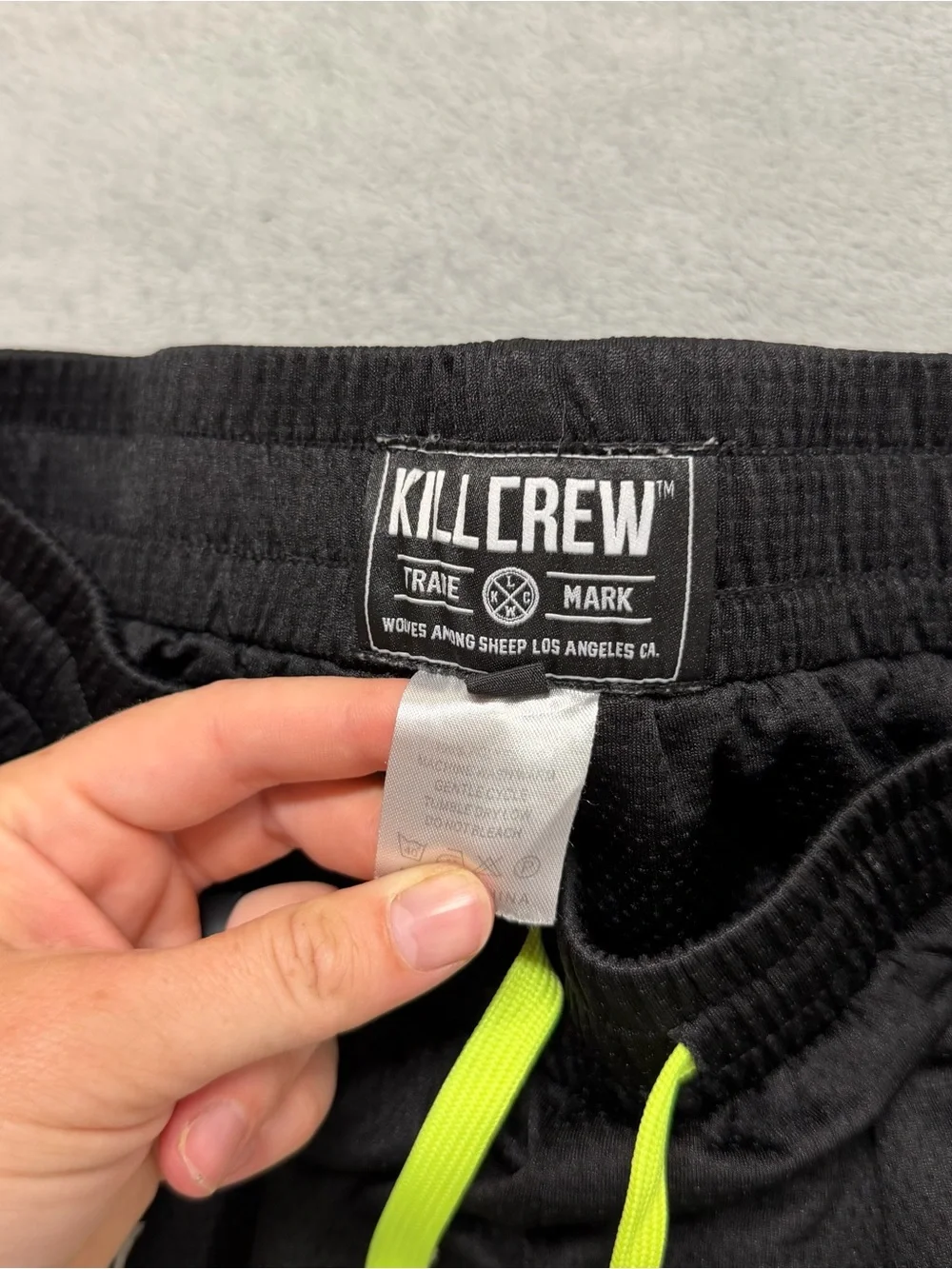 Kill Crew Muay Thai Flame Shorts Mens Medium Black Graphic Logo Athletic 4